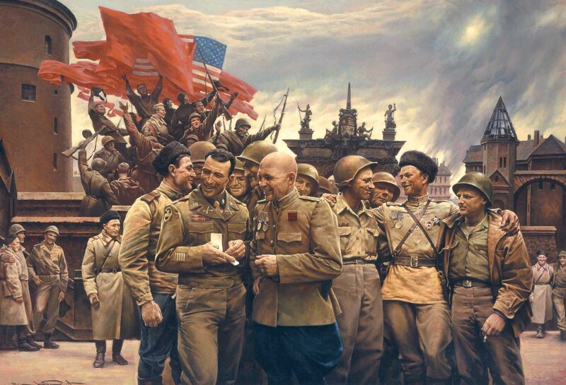 Soldiers Shaking Hands