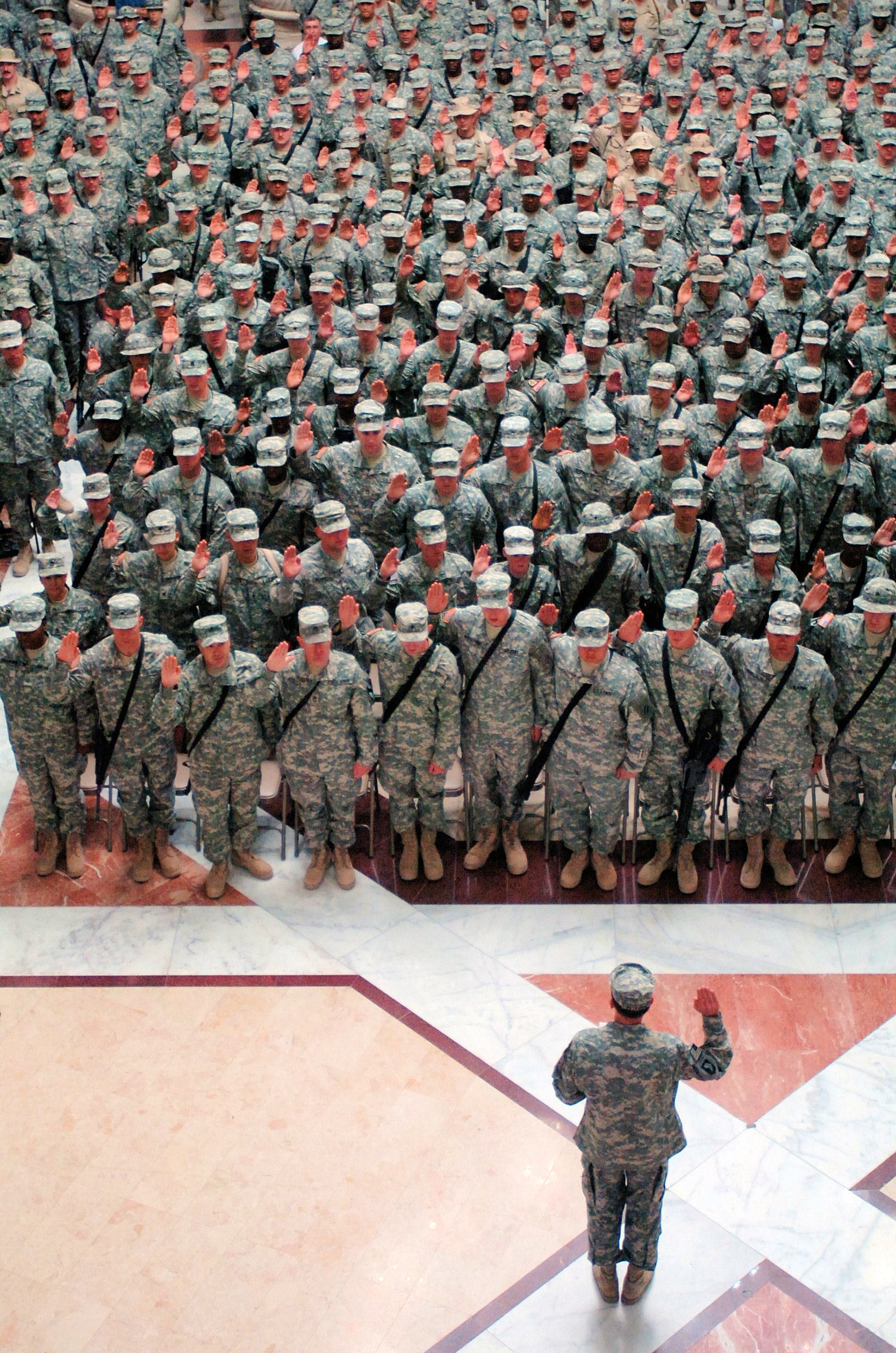 Soldiers taking an oath
