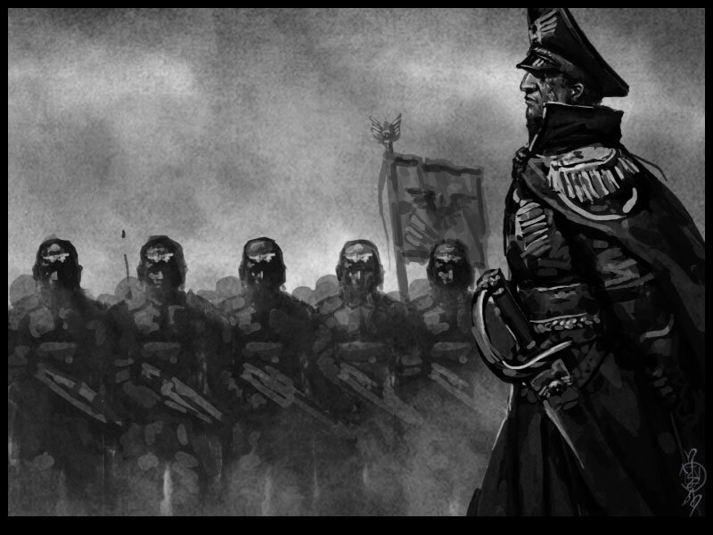 soldiers under a commander