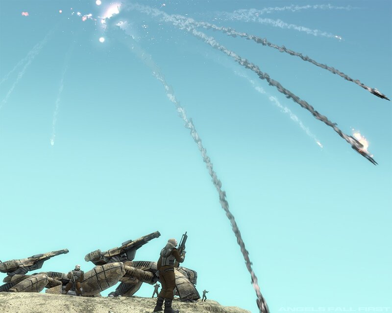 Soldiers under attack from sky