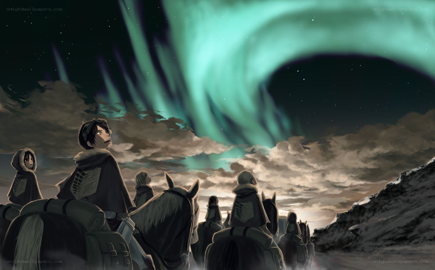 Soldiers under the aurora