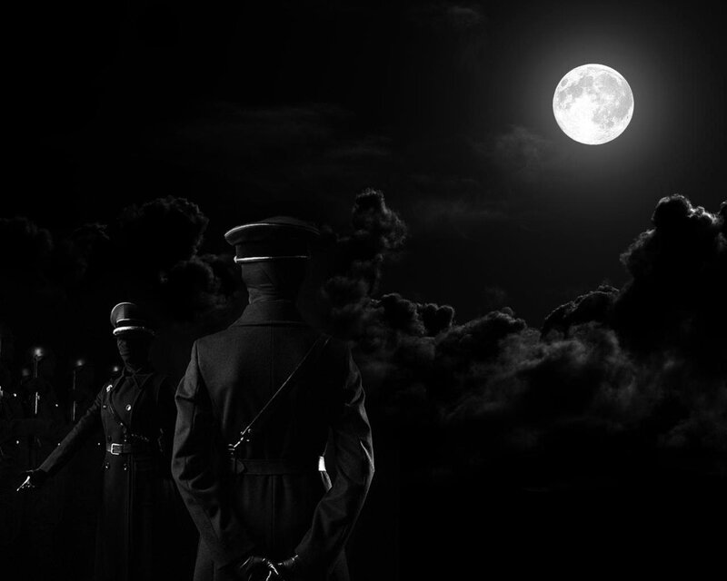 Soldiers under the moonlight