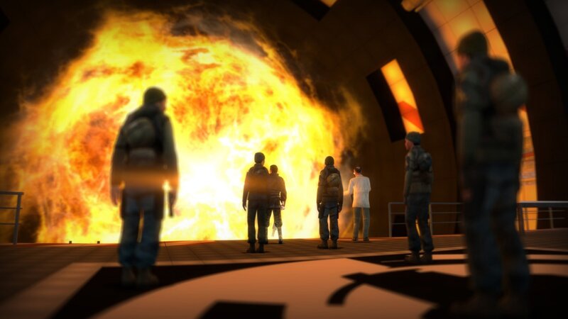 Soldiers Watching Explosion