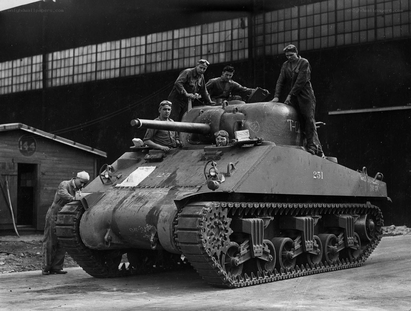 Soldiers with a tank