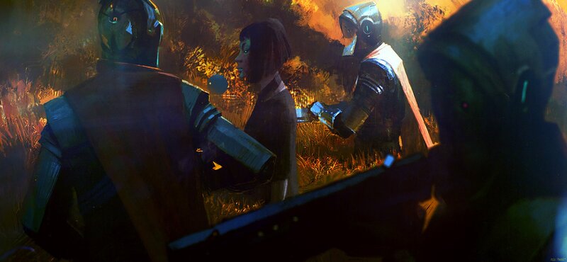 Soldiers with a Woman