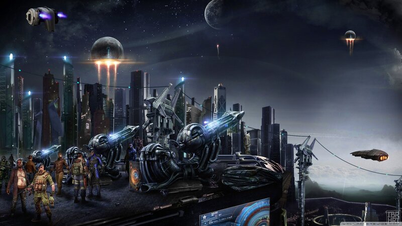 Soldiers with Alien Weapons