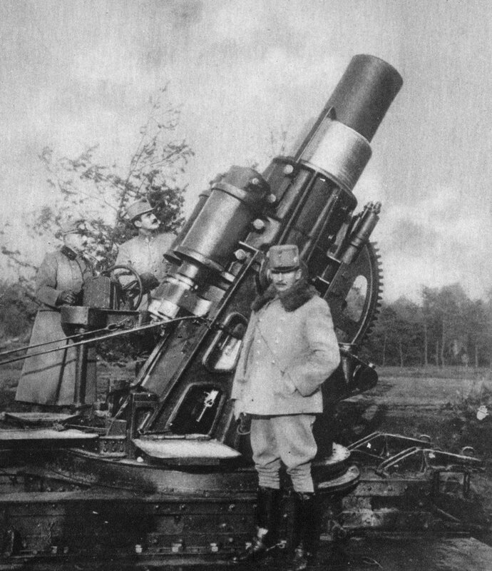 Soldiers with artillery gun