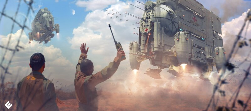 Soldiers with Flying Ships