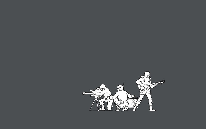 Soldiers with Guitars — Gray