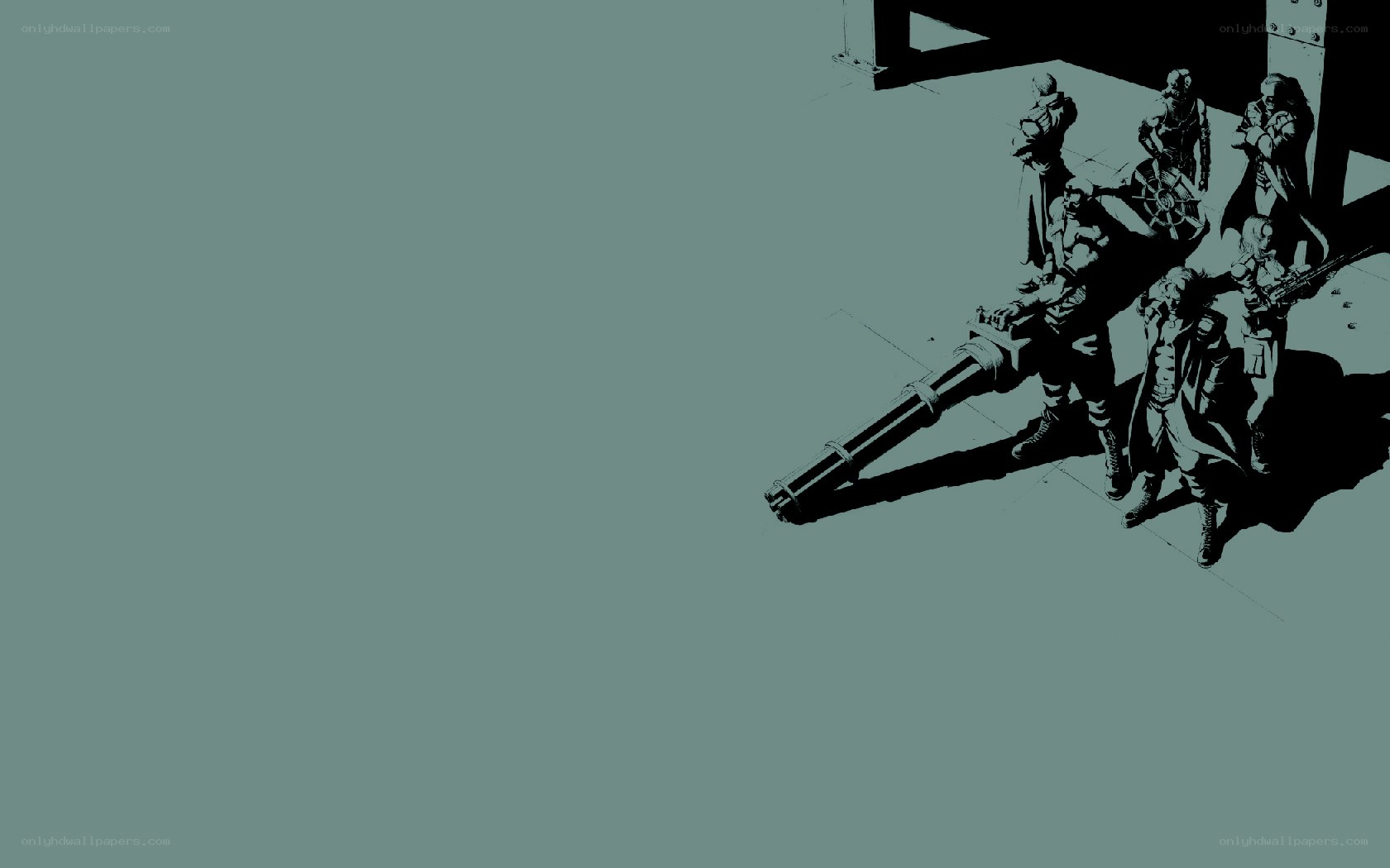 soldiers with heavy weapon