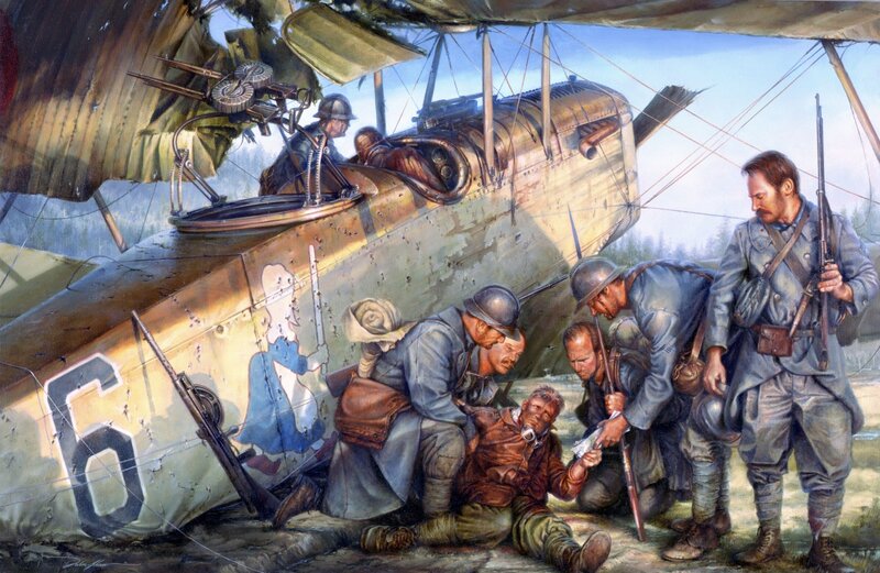 Soldiers with Injured Pilot