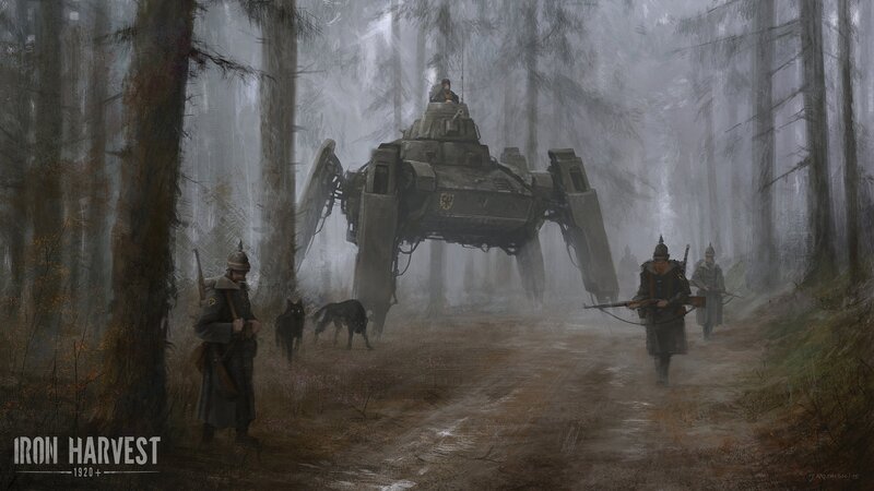 Soldiers with Mech in Forest