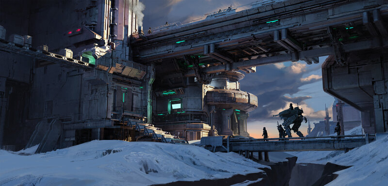 Soldiers with Mech in Snow