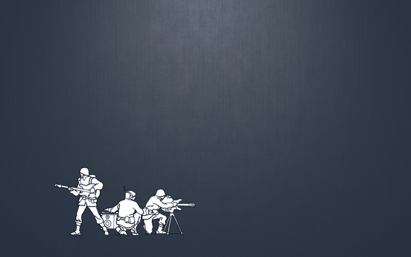soldiers with musical instruments