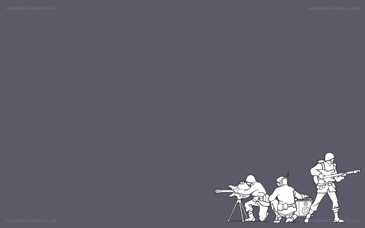 soldiers with musical instruments