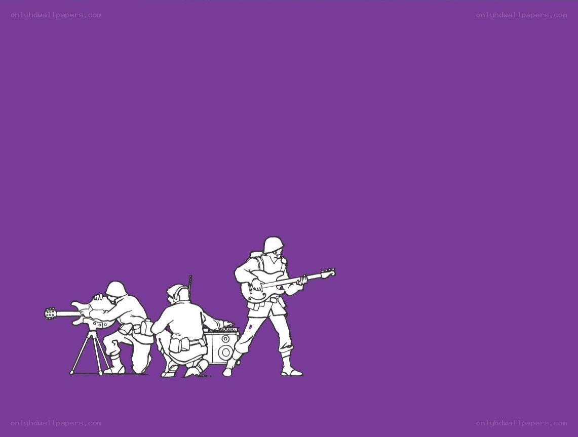 Soldiers with musical instruments