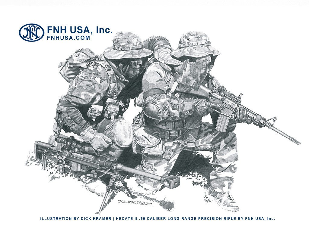 soldiers with precision rifles