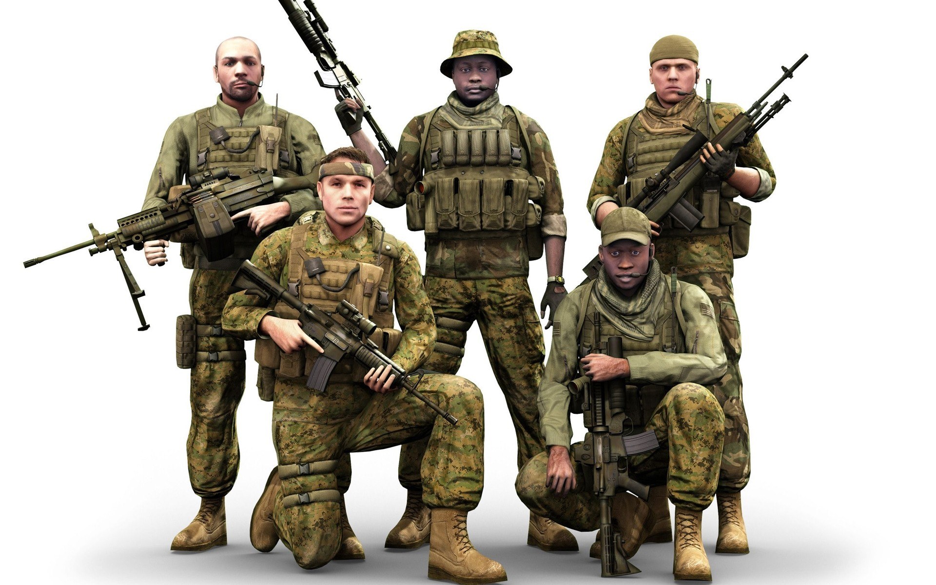 soldiers with rifles