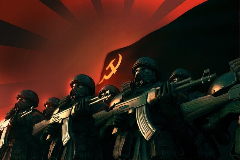 Soldiers with Rifles — Red