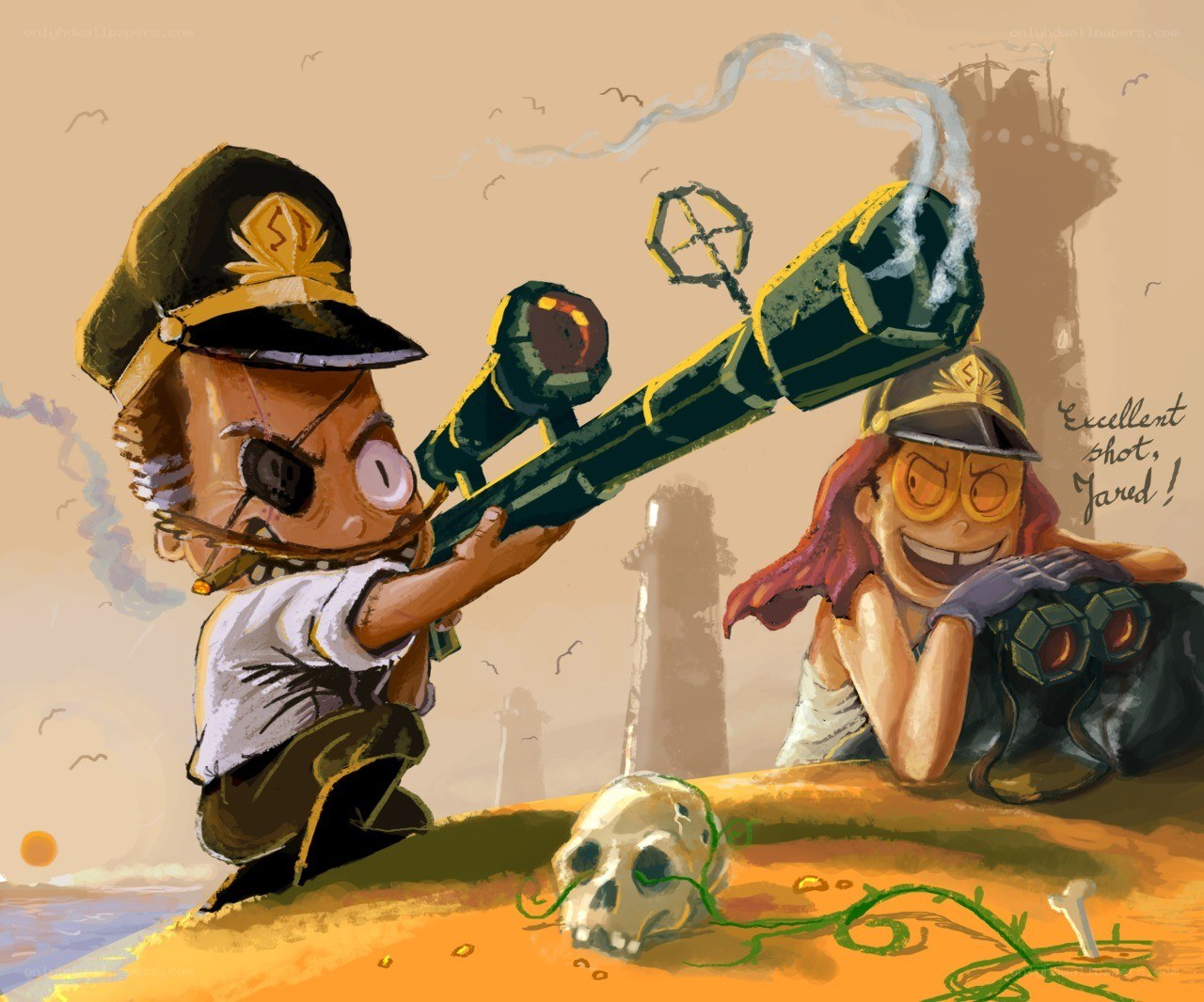 Soldiers with rocket launcher