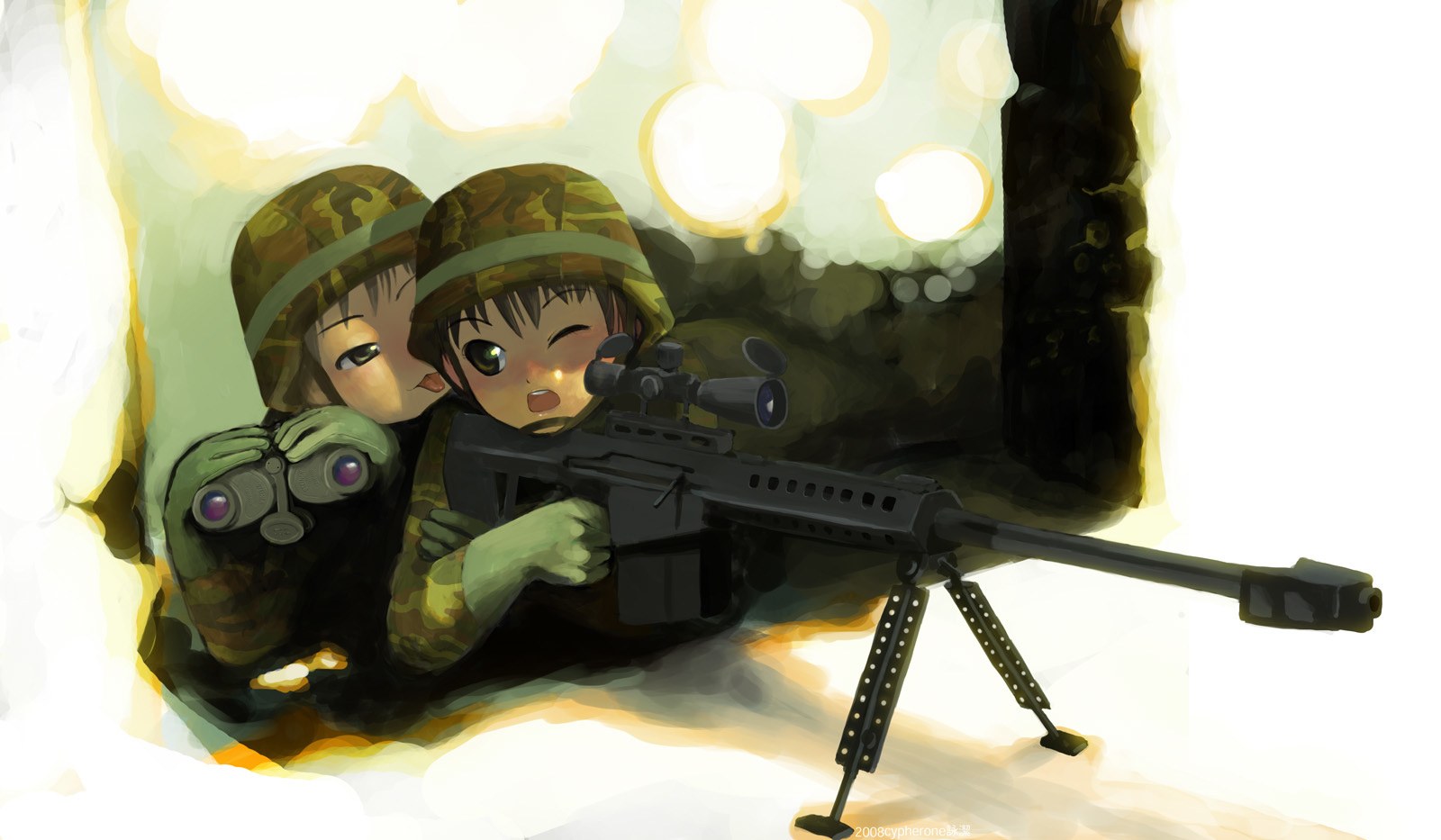 Soldiers with sniper rifle