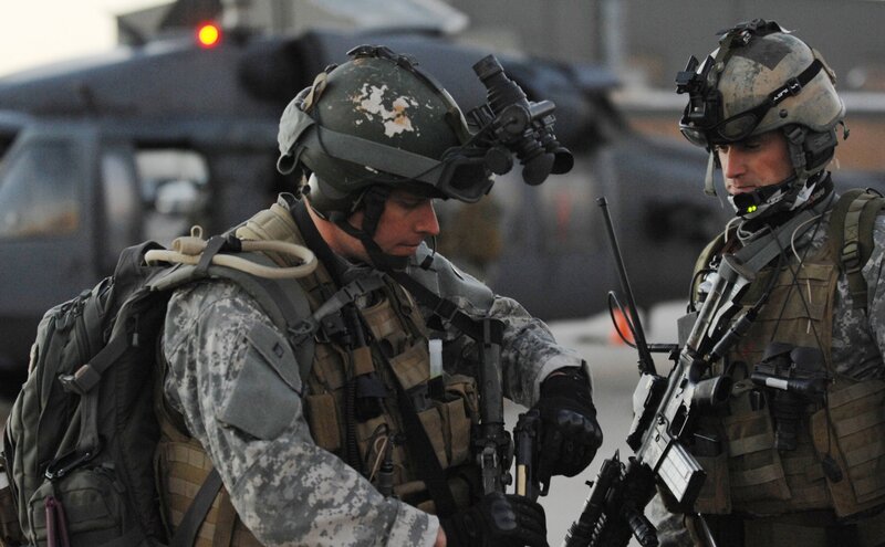Soldiers with tactical gear