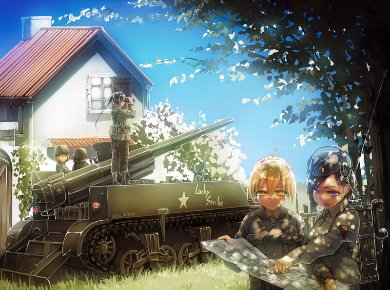 Soldiers with Tank — Green, Peaceful