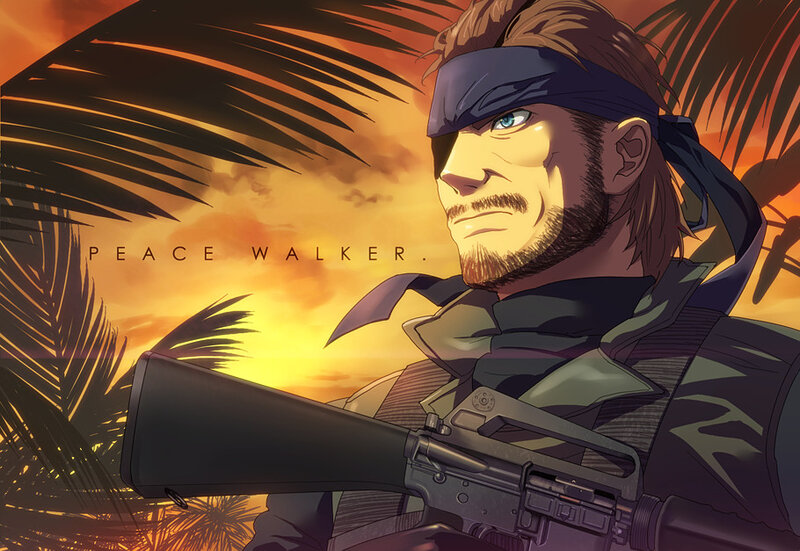Solid Snake in tropical setting