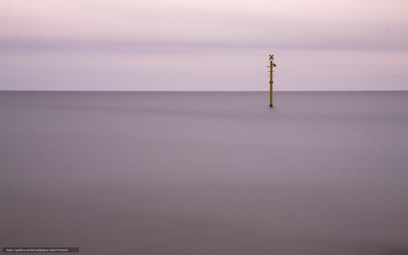 Solitary buoy at dusk