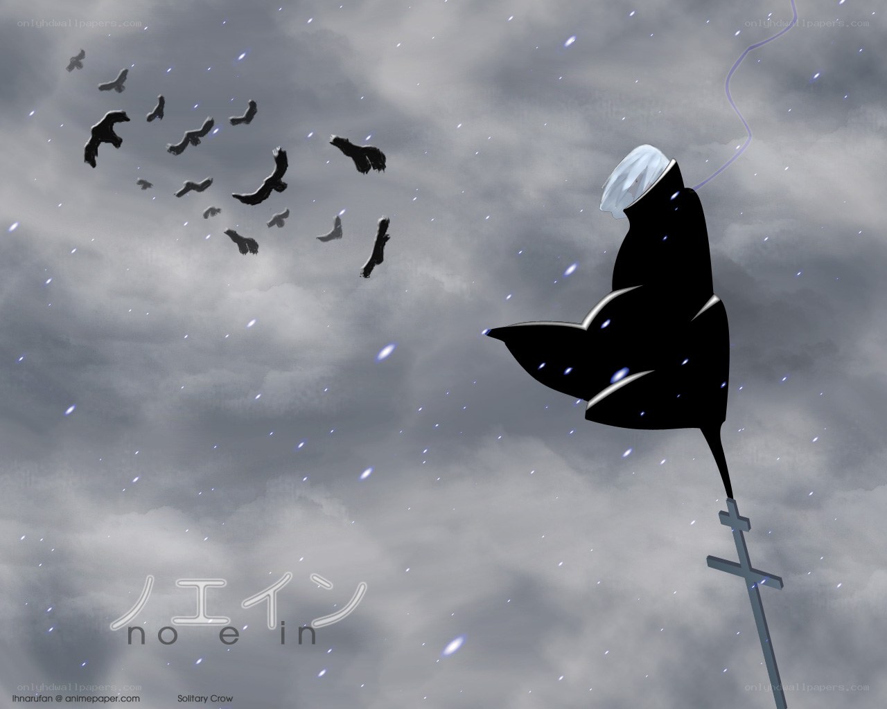 Solitary Crow in a Storm