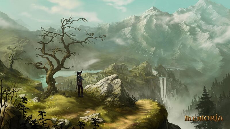 solitary figure in mountainous landscape