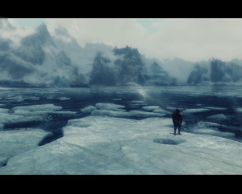 solitary figure on ice floe