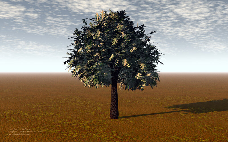 Solitary Tree in Field — Brown, Serene, Autumn
