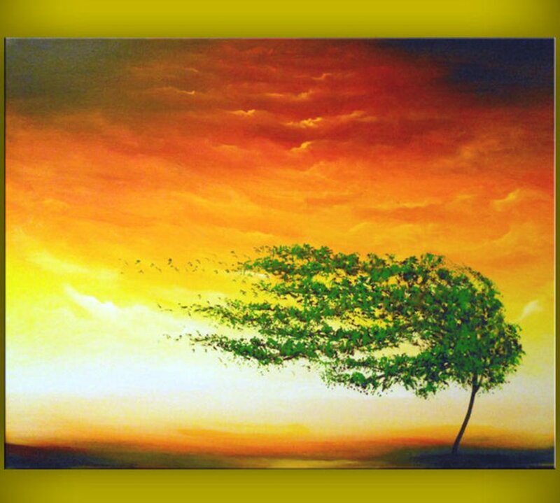 Solitary Tree in Sunset