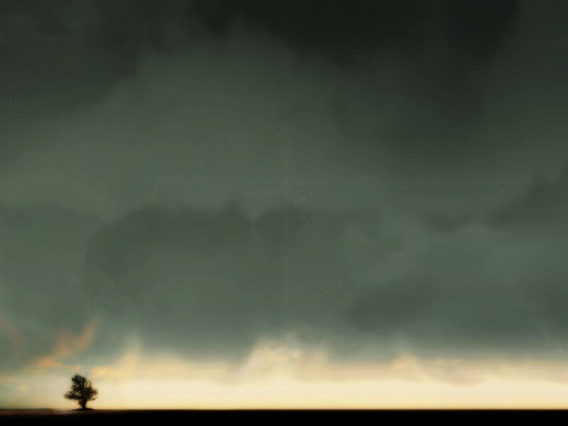 Solitary Tree on Horizon