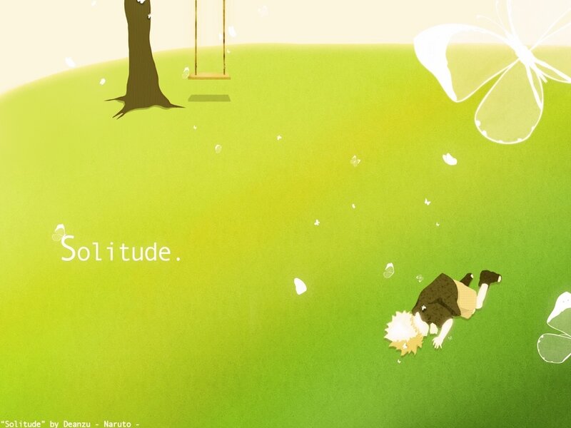 Solitude in a green field