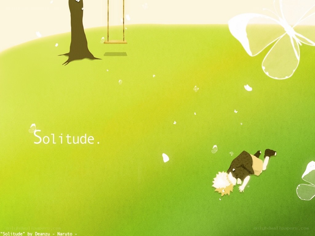 Solitude in a green field