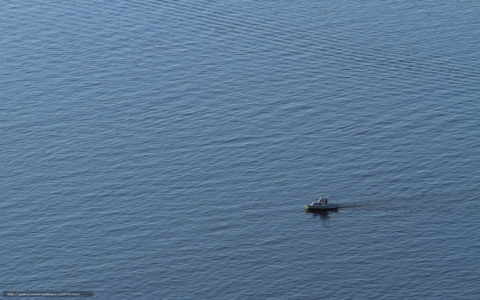 Solo boat on calm water
