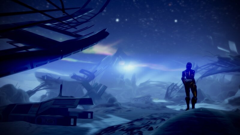 solo figure on alien planet