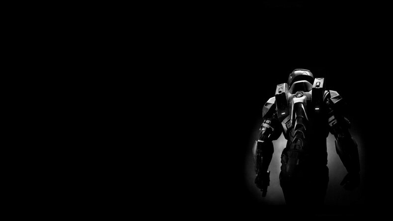 Solo Soldier in Armor — Black, Dramatic, Night