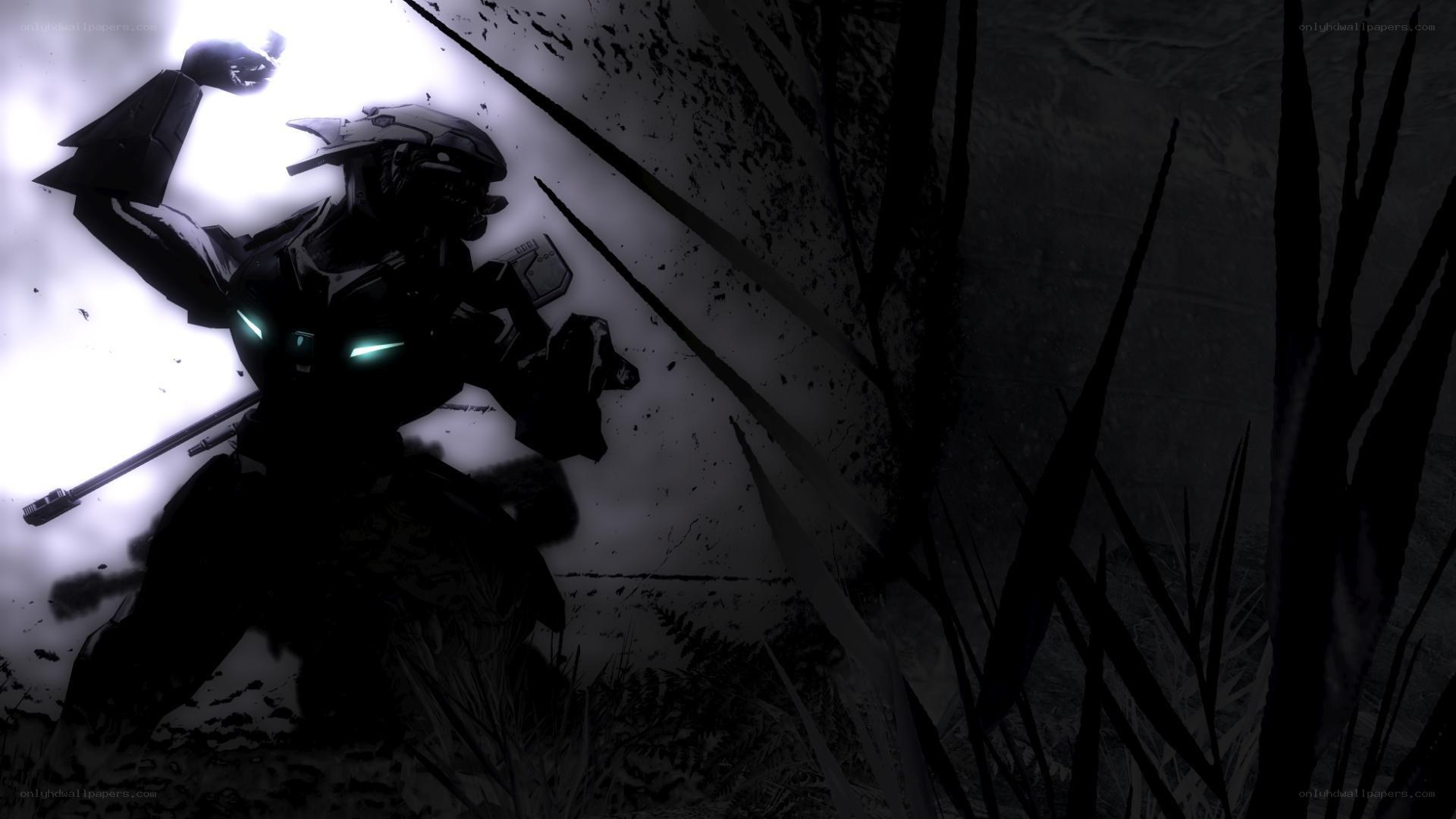 solo soldier in dark forest