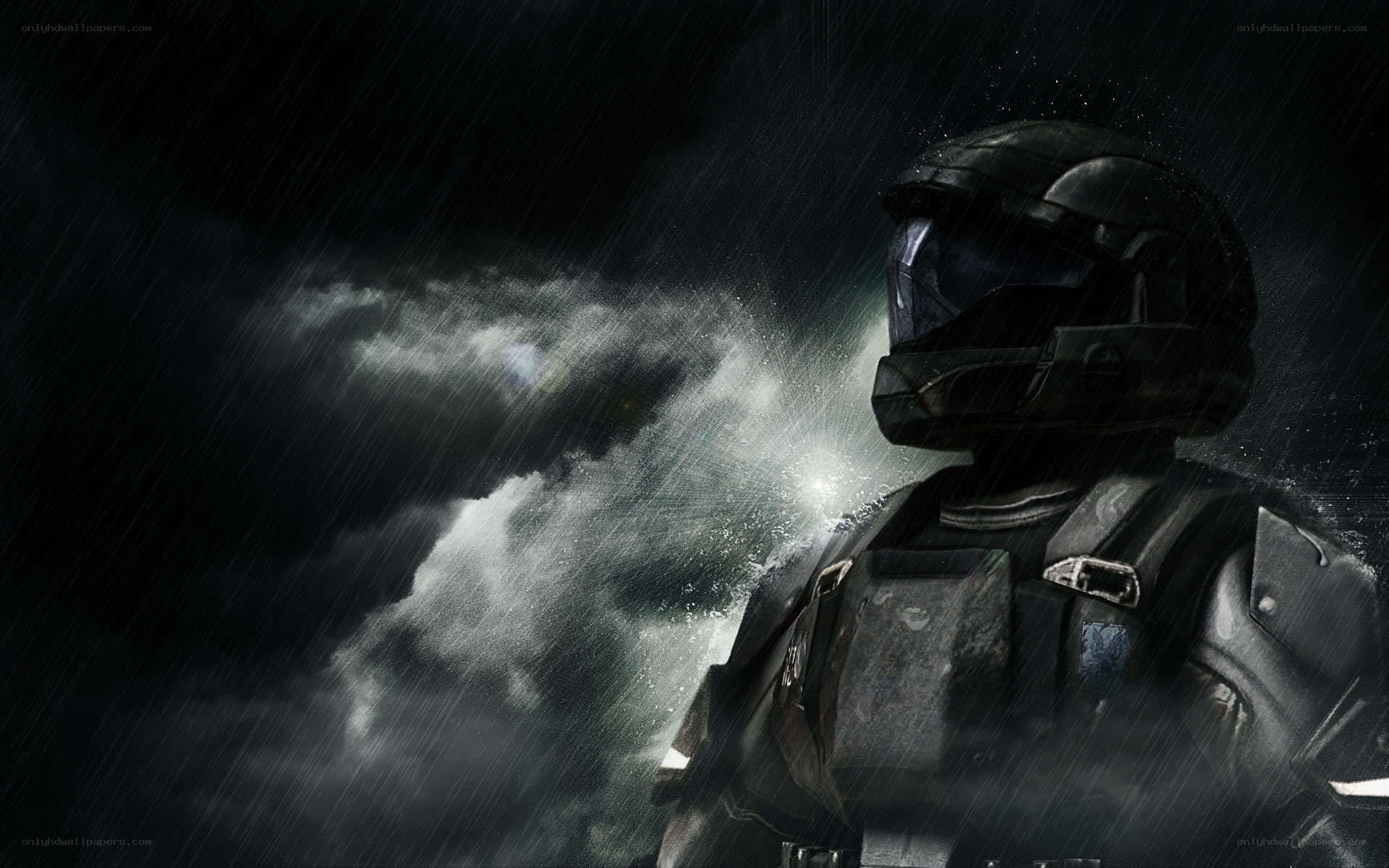 solo soldier in storm