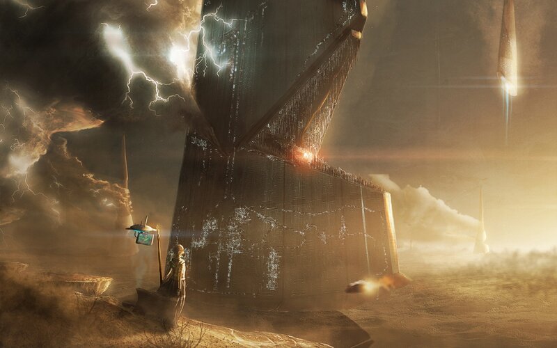 solo traveler near ancient ruin