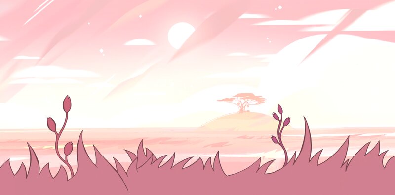 Solo Tree on Hill — Pink