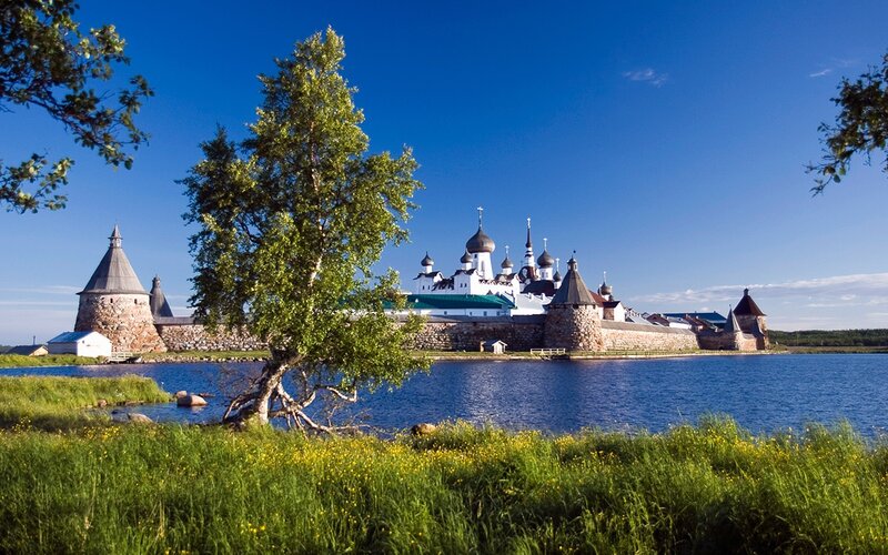 Solovetsky Monastery on a sunny day