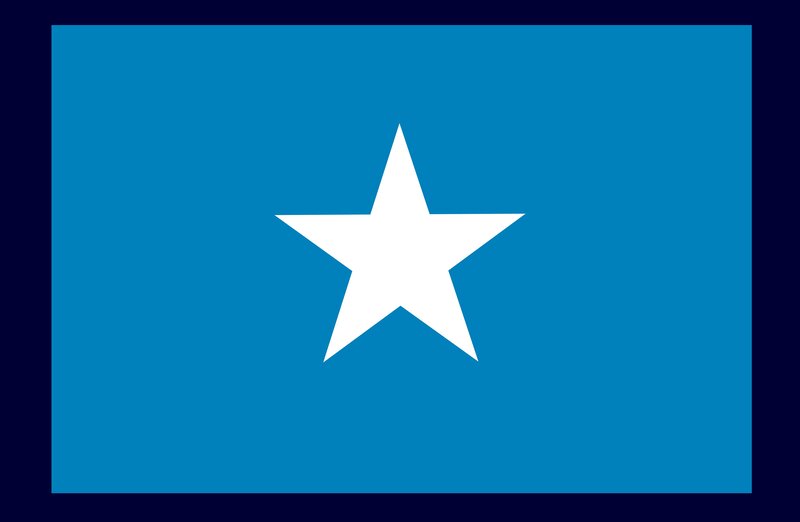 Somali flag with white star