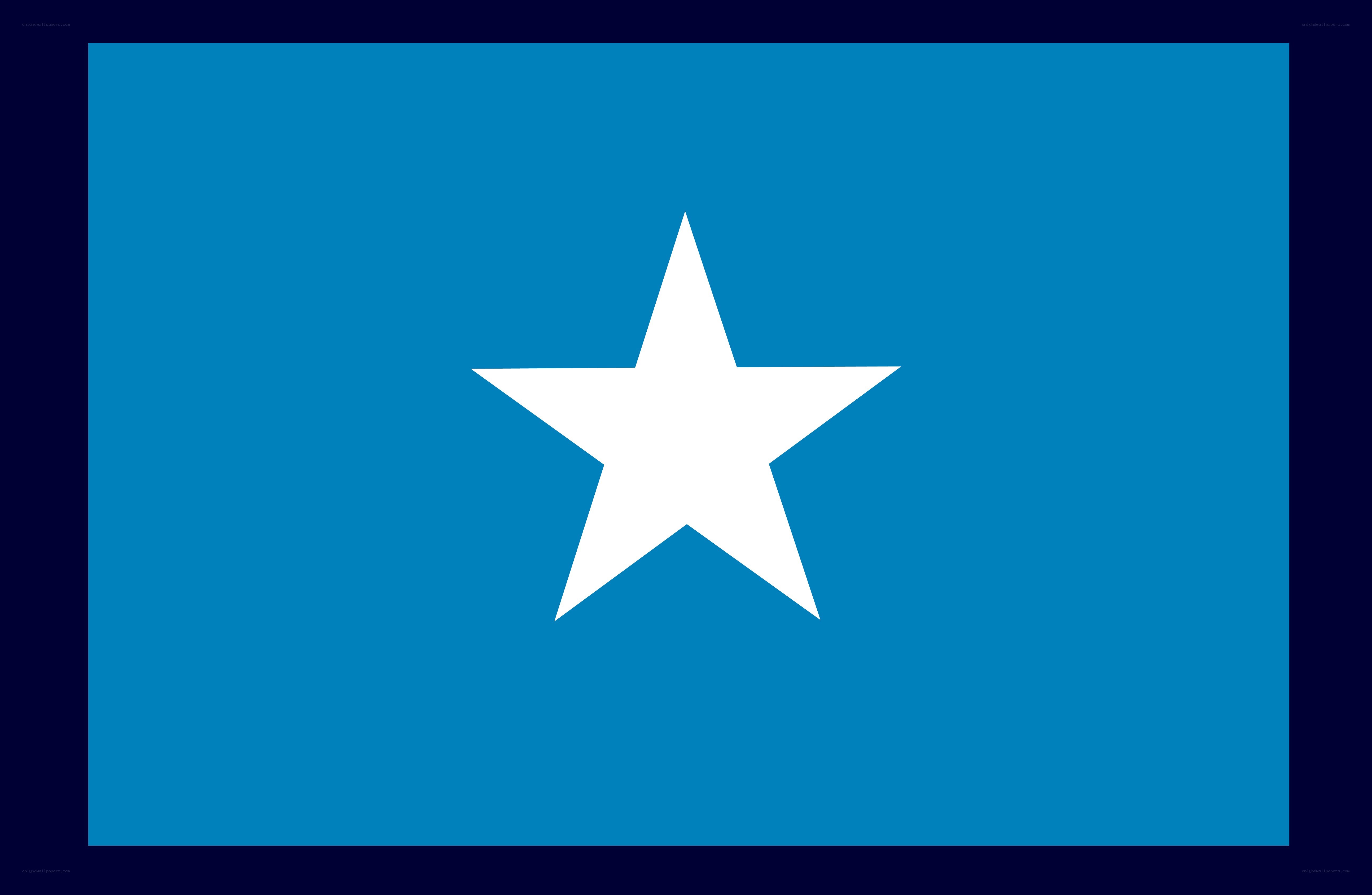 Somali flag with white star