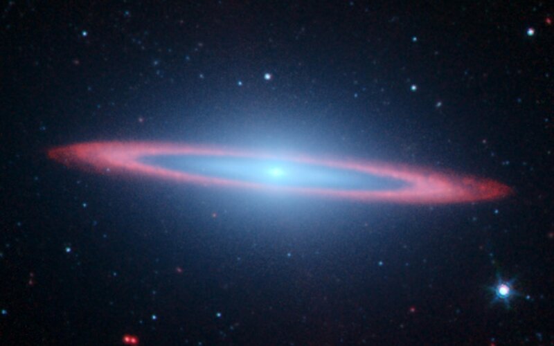 Sombrero Galaxy in space