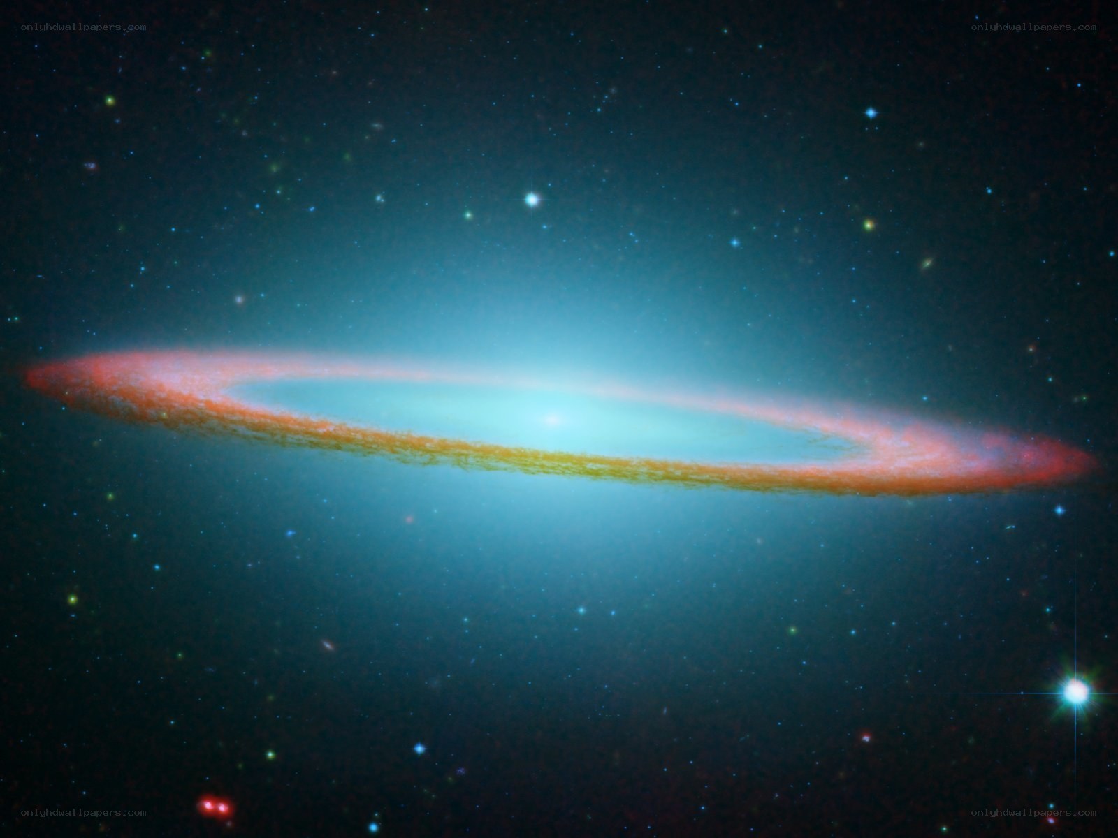 Sombrero Galaxy in space