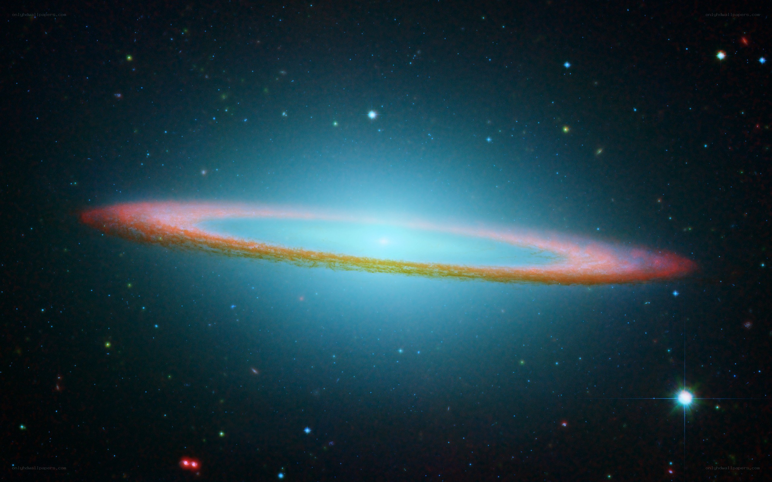 Sombrero Galaxy in space